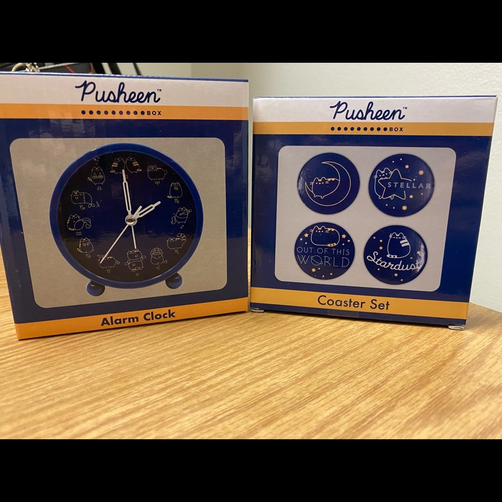 Pusheen Alarm Clock and Coaster Set
